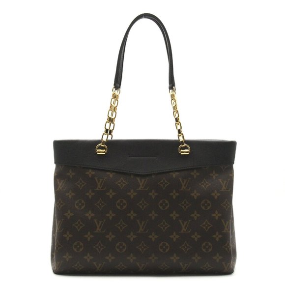 Pallas Shopper Monogram Canvas Black Shoulder Bag - Picture 2 of 9
